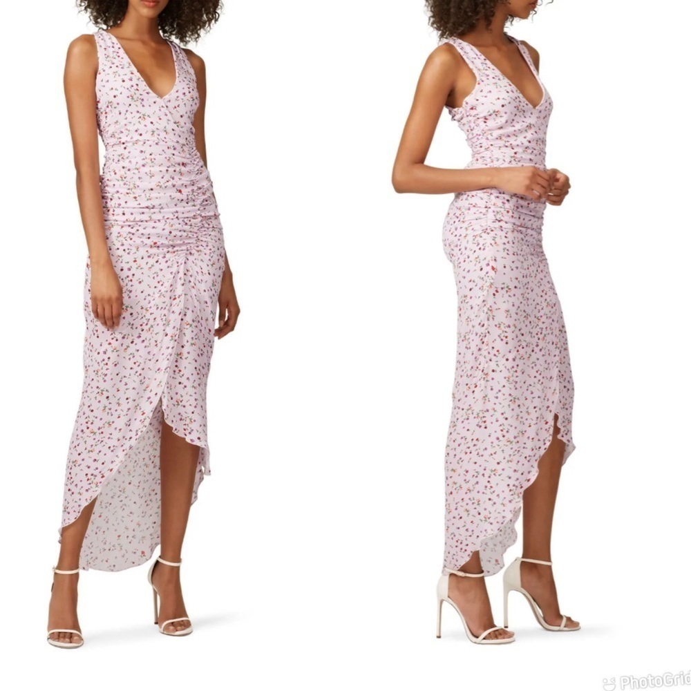 Nicholas Floral Drape Front Dress